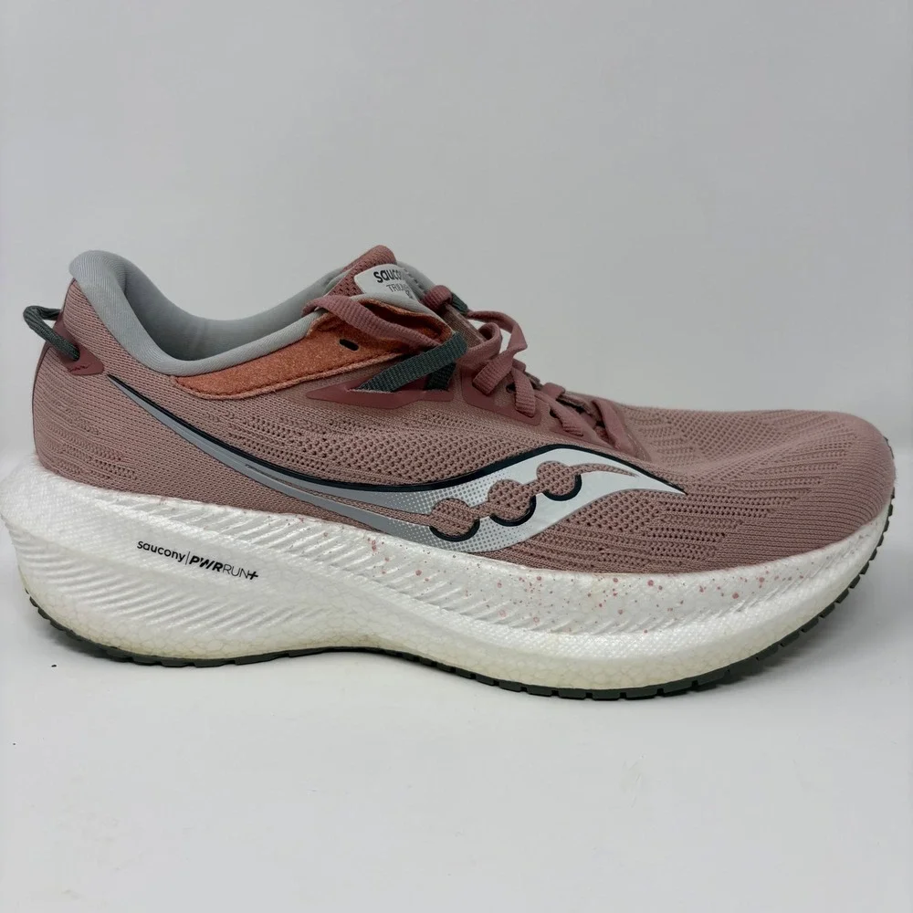 Saucony Triumph 21 Women's Size 9 Rose Pink White Running Shoes (S10881-130)